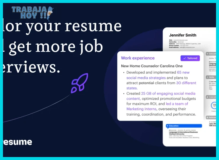 ¿Adapta tu currículum a cualquier puesto con IA - Kickresume?