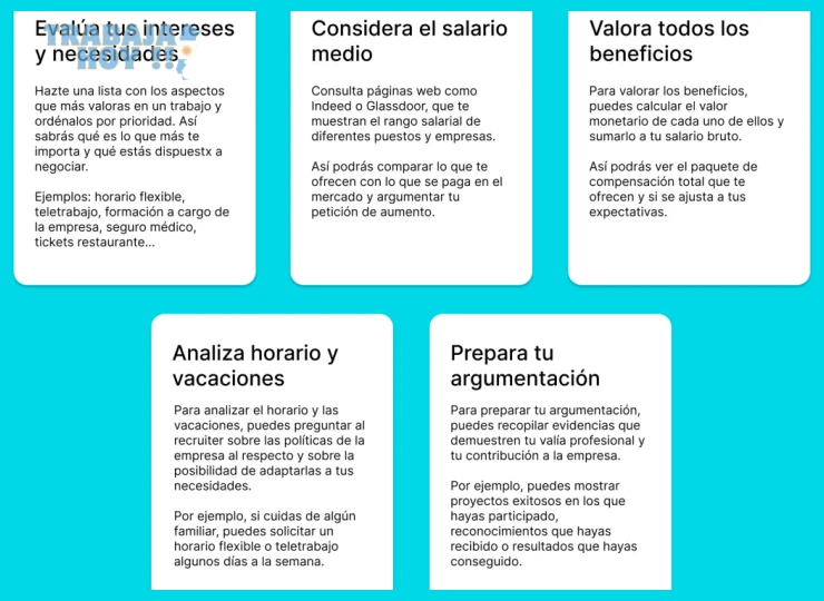 Cómo negociar tu salario en una oferta de empleo