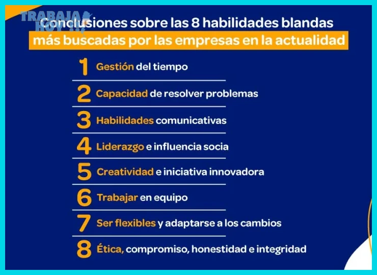¿Estas son las habilidades blandas más buscadas en un candidato ?